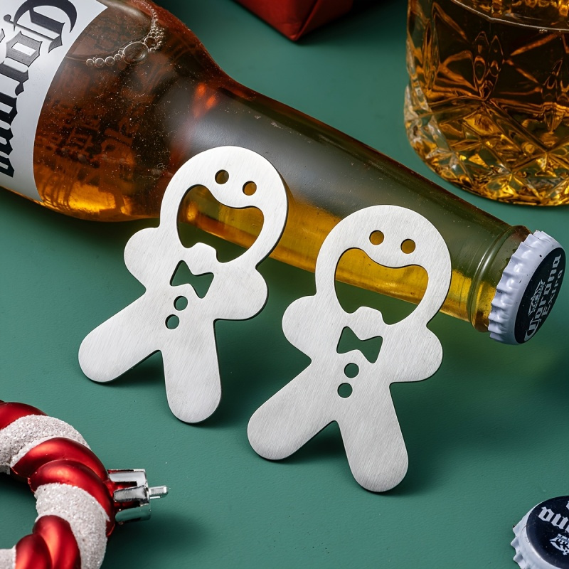 Kitchen Gadgets To Gift - Gingerbread Man Bottle Opener Stainless Steel