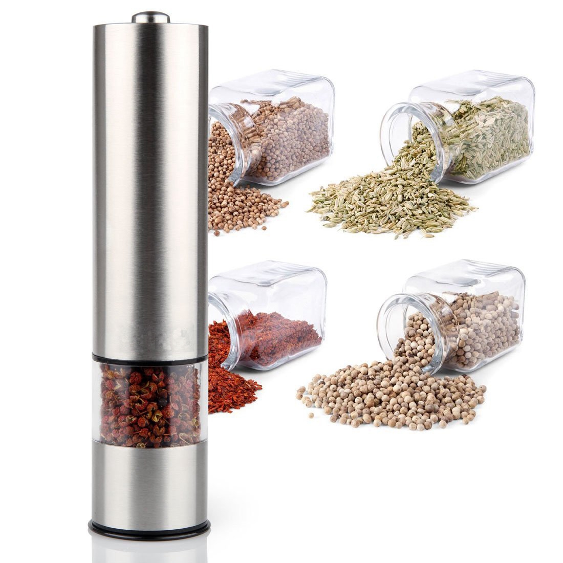 Kitchen Gadgets To Gift - A56T-Stainless Steel Electric Salt And Pepper