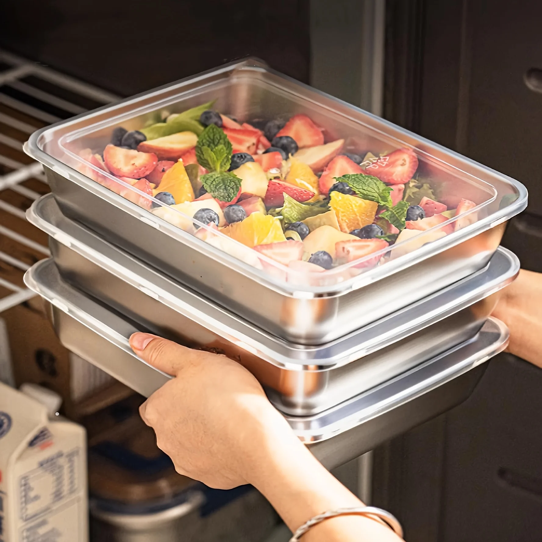 Kitchen Gadgets Aliexpress - 3pcs Stainless Steel Food Containers &