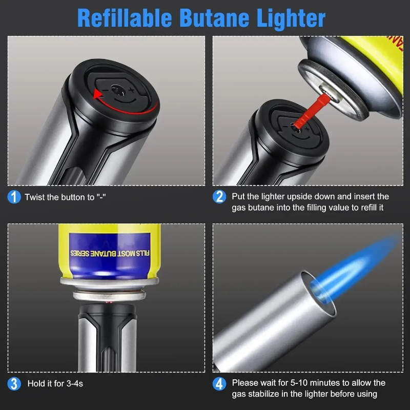 Metal Pen-Style Torch Lighter  - Kitchen Gadgets To Gift 评论和价格