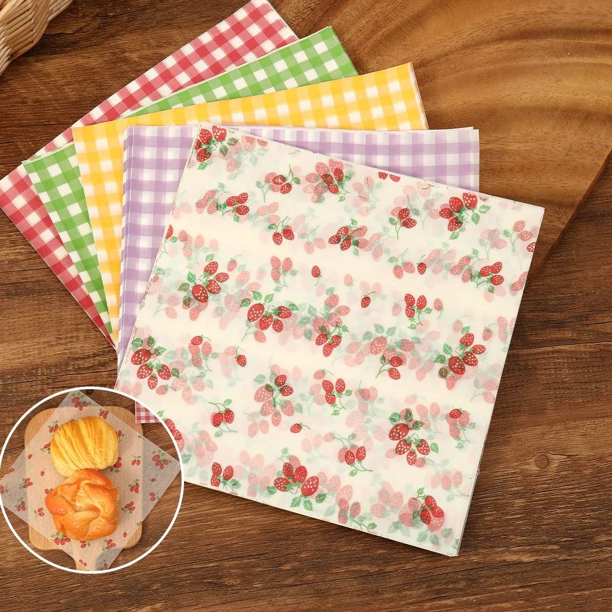 50Pcs Oilproof Wrapping Paper  - Kitchen Gadgets To Gift 评论和价格