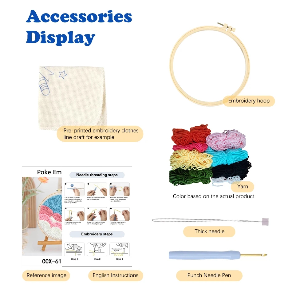 20x20cm Punch Needle Embroider - Kitchen Gadgets Crossword 评论和价格