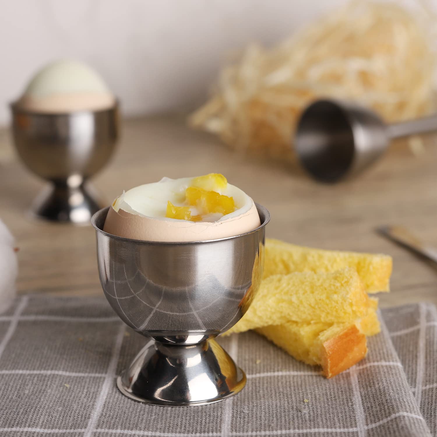 Stainless Steel Egg Cups Set H - Kitchen Gadgets To Gift 评论和价格
