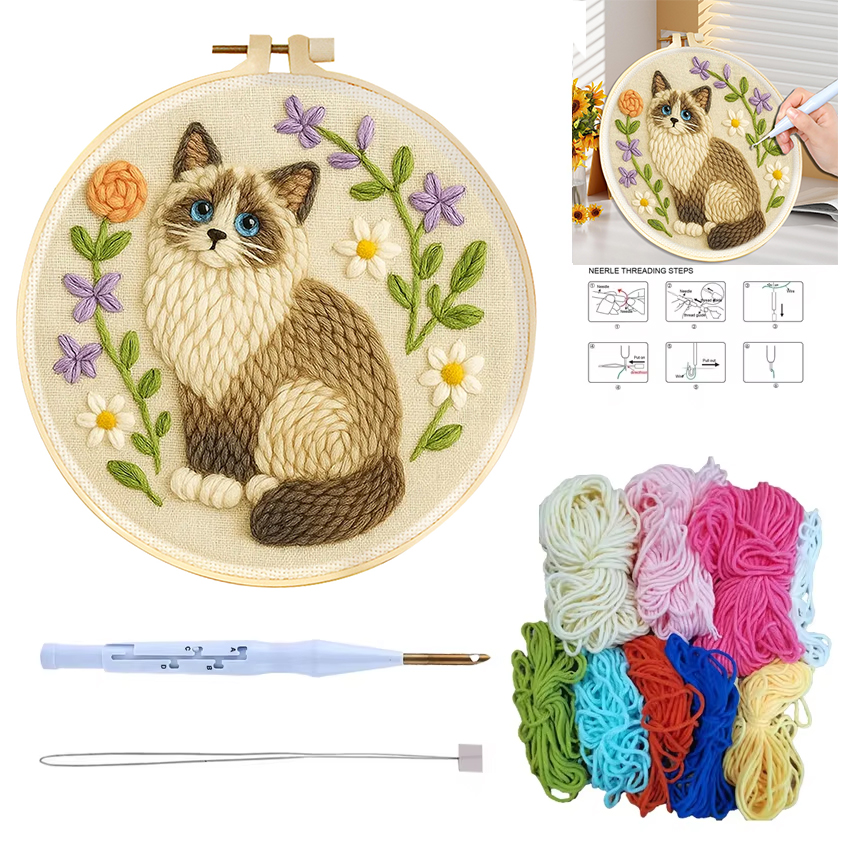 CHENISTORY 20X20cm Punch Needl - Kitchen Gadgets Crossword 评论和价格